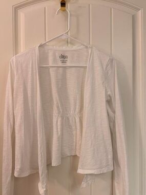 Kids' White Open-Front Pea Coat